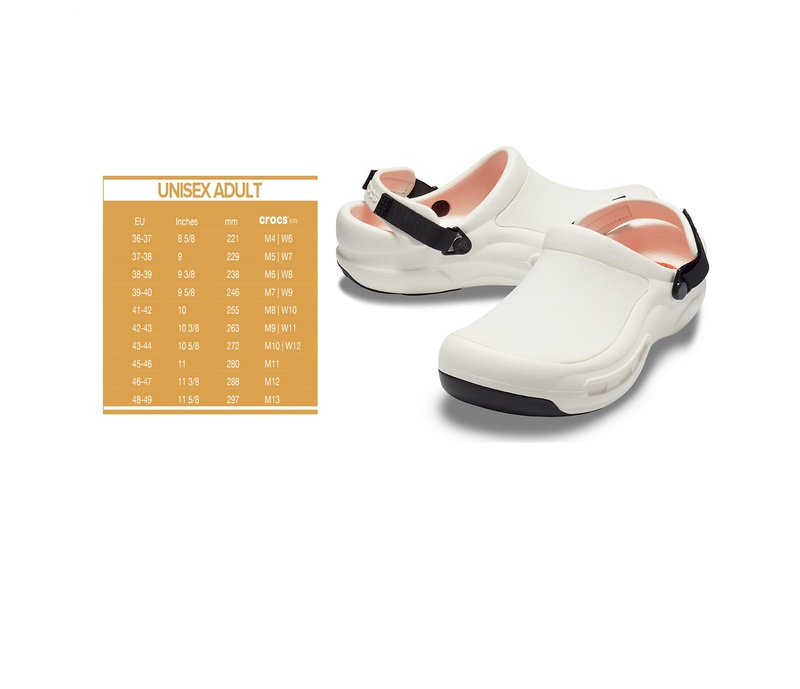 Crocs Bistro Pro LiteRideâ„¢ Clog White (Size 41-42)