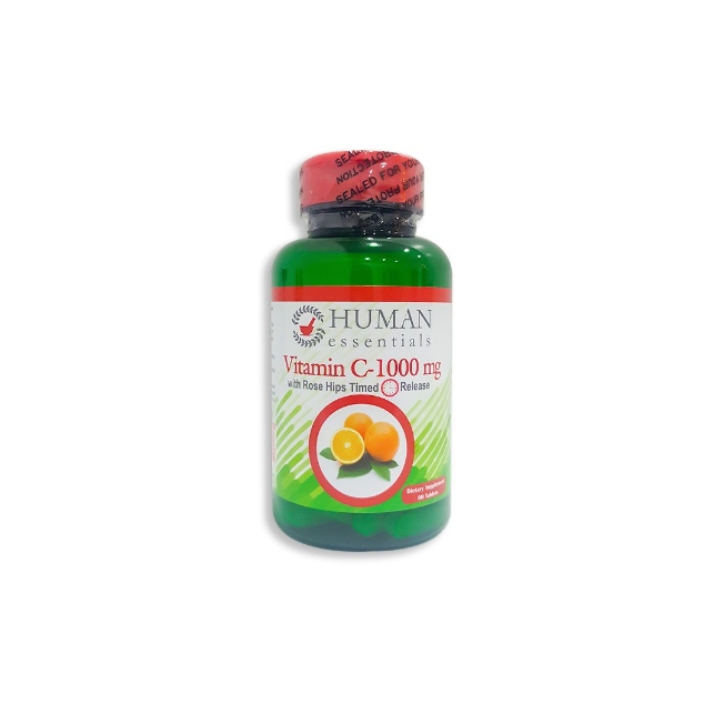Human Essentials Vitamin C 1000Mg With Rose Hips 90'S