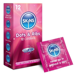 Skins Condoms Dots & Ribs 12's