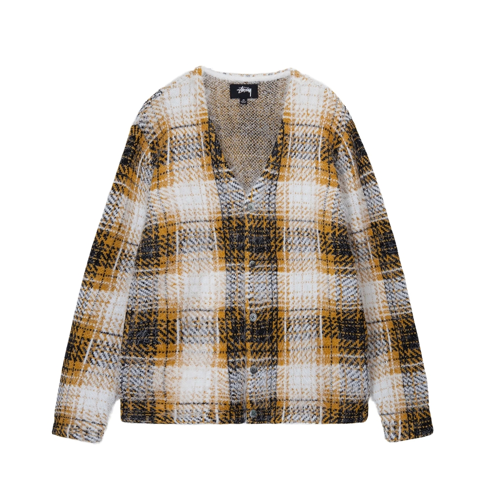 Buy STUSSY HAIRY PLAID CARDIGAN For Men Online in Kuwait - SNKR