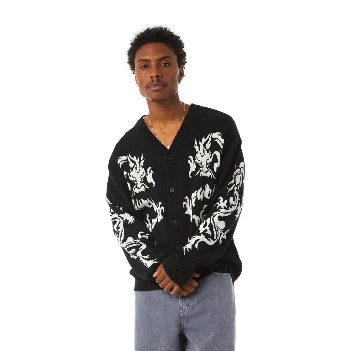 Buy HUF MEN'S TWIN DRAGON CARDIGANOnline in Kuwait - SNKR