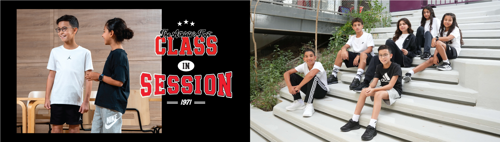 simple white desk on a white wall with a plant on the far right side